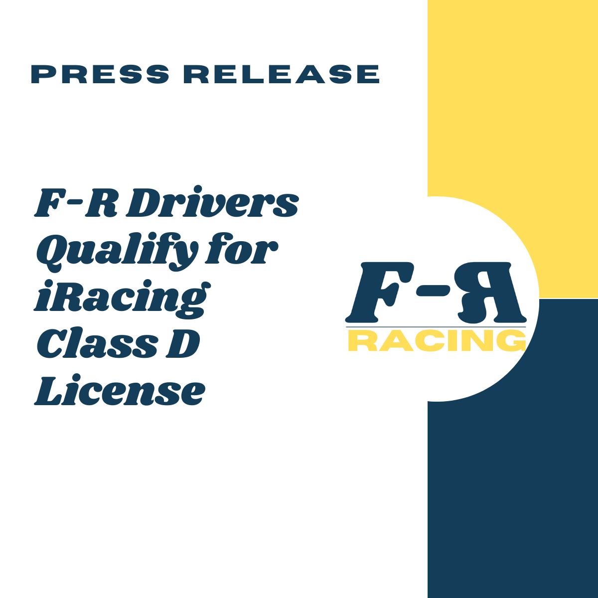 Release ? F-R Drivers Qualify For iRacing Class D License Picture