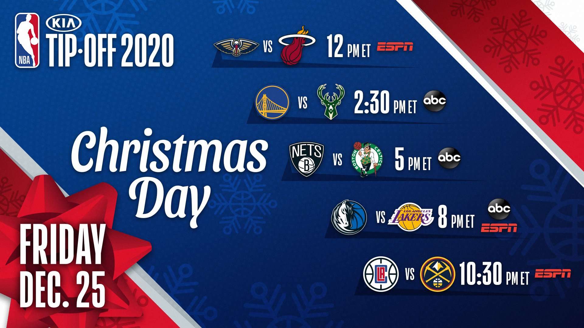 Breaking down the NBA?s 2020 Christmas Day schedule Picture