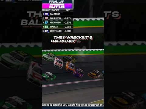  DESTRUCTIVE FOUR WIDE WRECK TO WIN!! #nascar #iracing #broadcast #rock... | Esports Broadcast Picture